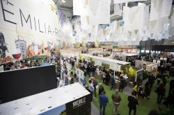 Stand Emilia-Romagna e degustazioni vino alla Fiera di Vinitaly a Verona. - © IsabellaO / Shutterstock.com