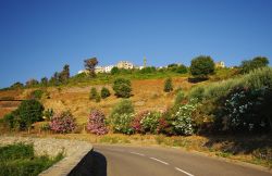 Una strada di collina in direzione di Penta di Casinca, in Corsica settentrionale