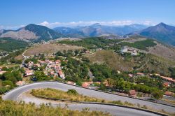 Strada panoramica sulle montagne che circondono Maratea in Basilicata