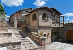 Tradizionale casa di Spello, Umbria. Una bella villetta poco fuori il centro storico cittadino.



