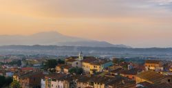 Tramonto a Montopoli in Val d'Arno, Toscana settentrionale