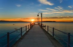 Tramonto a Passignano sul Trasimeno in Umbria