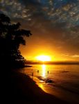 Tramonto a Playa Los Mino vicino a Rio San Juan in Dominica