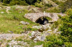 Un antico ponte romanico sul fiume Neste a Bagneres-de-Luchon, Alta Garonna, Francia - © JordiCarrio / Shutterstock.com