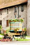 Un torchio da vino nel villaggio di Chatenois, Alsazia (Francia).

