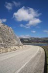 Un tratto della strada che conduce al lago di Laceno, provincia di Avellino, Campania.



