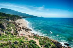 Un tratto di costa nei dintorni di Valledoria in Sardegna