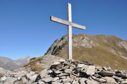Una croce sui monti di La Salette-Fallavaux, nei pressi del santuario di Nostra Signora (Francia).



