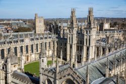 Una pittoresca veduta dall'alto di Oxford, Inghilterra.
