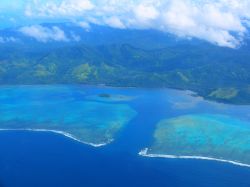 Una spettacolare veduta aerea delle Figi, Oceania, nel sud dell'oceano Pacifico.



