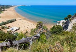Una spiaggia del Gargano in Puglia, vicino a Vieste.