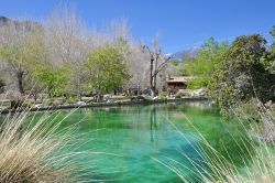 Una stazione ranger nei pressi della Whitewater Canyon Preserve vicino a Palm Springs, California.