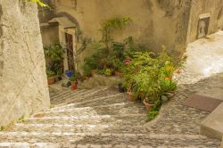 Una strada tipica del borgo di Gerace in Calabria