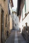 Una tipica ed antica strada del centro di Ballabio in Valsassina (Lombardia)