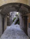 Una veduta del centro storico di Capalbio, Grosseto, Toscana. Per la sua importanza storico artistica in epoca rinascimentale, Capalbio è stata soprannominata "la piccola Atene" ...