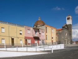 Uno scorcio del centro di Cabras in Sardegna, vicino alla penisola del Sinis