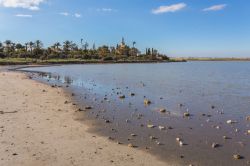 Uno scorcio del lago salato nei pressi di Larnaca, isola di Cipro. Si tratta di un fenomeno naturale: dichiarato area protetta, è meta prediletta dagli appassionati di birdwatching. E' ...