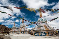 Uno scorcio del monastero buddhista situato a Lahaul Spiti, stato dell'Himachal Pradesh, nei pressi di Chandratal, India.
