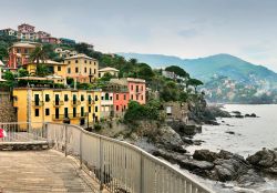 Uno scorcio della città di Recco, Genova, Liguria. Da tempo viene considerata la porta di ingresso dal capoluogo verso la Riviera di Levante e il Tigullio.




