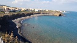 Veduta dall'alto di una spiaggia di Cap d'Agde, dipartimento dell'Herault (Francia).
