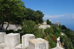 Veduta dalle alture di Erice, provincia di Trapani (Sicilia).
