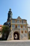 Veduta della Bastiglia, parte più antica del castello di Stadtschloss a Weimar, Germania. Si tratta del grande maniero dei duchi di Weimar ricostruito in stile neoclassico per per il ...