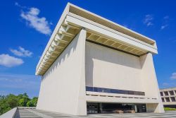 Veduta della Lyndon Baines Johnson Library and Museum di Austin, Texas (USA). E' una delle 13 biblioteche presidenziali gestite dalla National Archives and Records Administration - © ...