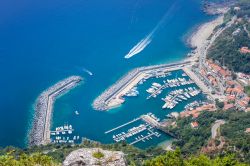 La vista aerea della marina di Maratea uno dei porti della Basilicata