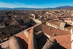 Vista dall'alto del centro storico di San Sepolcro in Toscana, provincia di Arezzo