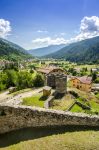 Vista panoramica di Ossana fotografata dal Castello di San Michele, Trentino