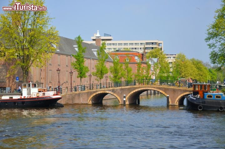 Immagine Ponte sul fiume Amstel e museo Hermitage di Amsterdam (Paesi Bassi) - © Dmitry Eagle Orlov / Shutterstock.com