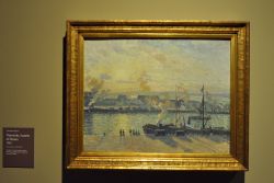 Tramonto a Porto Rouen, autore Camille Pissarro ...