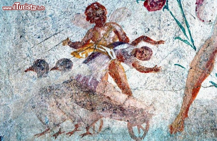 Immagine Pittura romana all'interno dell'Ipogeo degli Ottavi a Roma - © Giovanni Lattanzi / www.archart.it