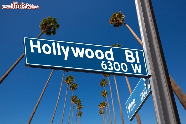 Immagine Cartello stradale della Hollywood Boulevard - © turtix / Shutterstock.com