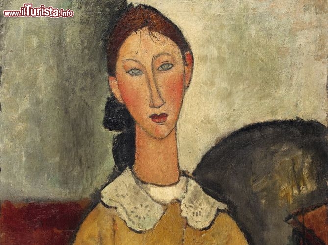 Immagine Il ritratto di giovane donna con collettino, opera del Modigliani, fa parte della collezione permanente della Pinacoteca di Parigi - © ww.pinacotheque.com/