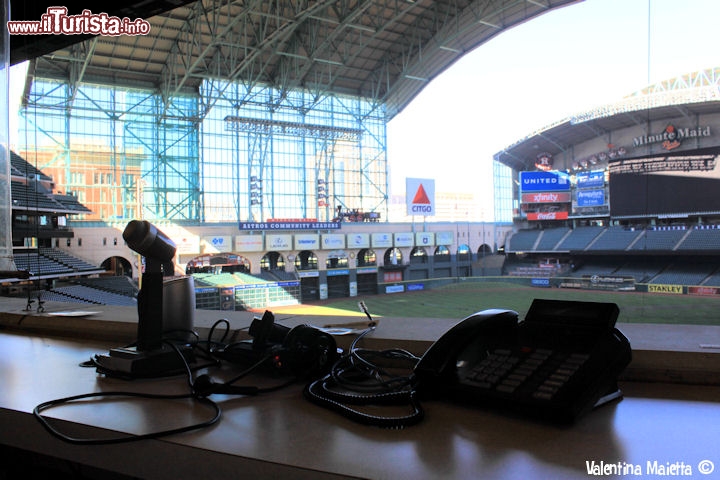 Immagine Sala cronisti con vista sul diamante del Minute Maid Park - © Valentina Maietta / www.guendastravels.com