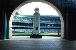 Home Run Pump, non è un distributore di benzina, ma un contatore che registra il cumulativo delle "home run" delle partite degli Astros Houston, al Minute Maid Park - © ...