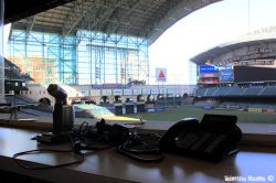 Sala cronisti con vista sul diamante del Minute Maid Park - © Valentina Maietta / www.guendastravels.com