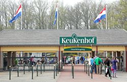 Ingresso del Parco Keukenhof di Lisse (Paesi Bassi). Per due mesi all'anno questo diventa il fulcro della regione dei Tulipani, un luogo da non perdere per chi visita in primavera l'Olanda ...