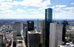 La skyline di Houston in Texas, fotografata dalla ...