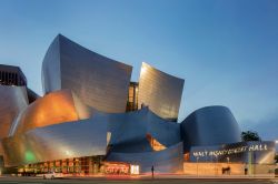 In una fotografia notturna tutta la magia della Concert Hall di Walt Disney, in centro a Los Angeles - © MR. INTERIOR / Shutterstock.com 