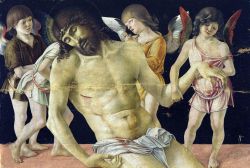 Il Cristo morto. Questa opera di Bellini è uno dei capolavori esposti dal Museo della Città di Rimini
