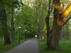 Passeggiata nel parco di Palazzo Kadriorg, la residenza barocca di Tallin in stile Petrino si trova nella parte orientale della capitale dell'Estonia- © Andres Ello / Shutterstock.com ...