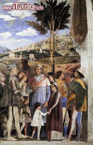 Immagine Un affresco di Andrea Mantegna al'interno della Camera degli Sposi di Mantova. Ci troviamo nel Castello di San Giorgio