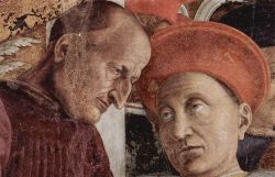 Un particolare di un affresco del Mantegna, dentro la Camera Picta del Castello di San Giorgio