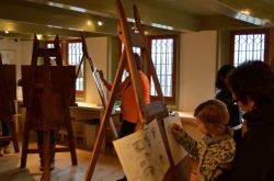 Prove di pittura nell'atelier di Rembrandt: siamo in Jodenbreestraat al Rembrandt Museum di Amsterdam