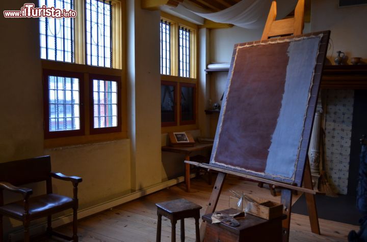 Immagine Lo studio di pittura di Rembrandt, dove il pittore lavorò fino al 1656, prima di essere costretto a lasciare la casa, per problemi economici