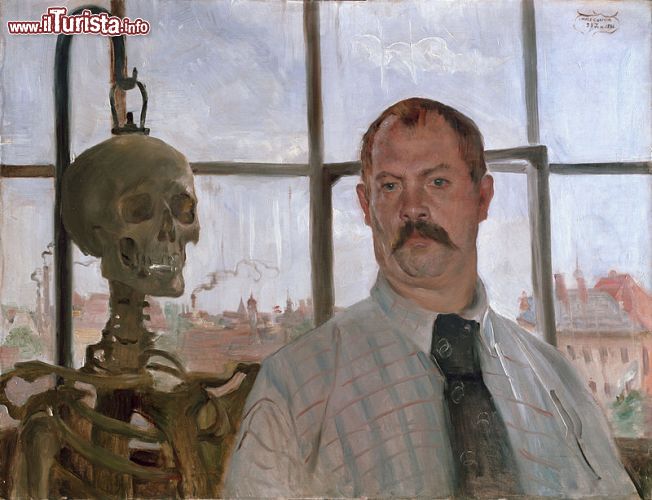 Immagine Lovis Corinth, in un autoritratto, una delle tante opere esposte alla galleria Lenbachhaus di Monaco di Baviera