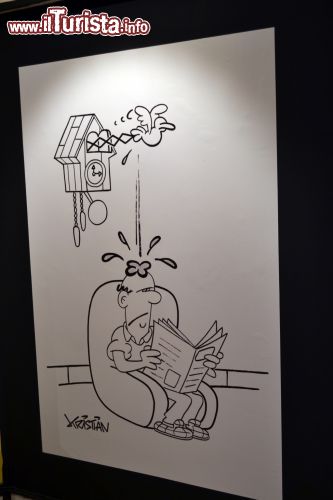 Immagine Caricature al Museo Peynet di Antibes, Francia - Una delle sale di questo museo francese ospita esposizioni temporanee con vignette e caricature umoristiche realizzate da alcuni dei più prestigiosi nomi di quest'innovativa arte creativa © Sonja Vietto Ramus