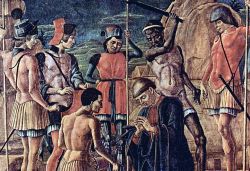 Il Martirio di San Maurelio, opera di Cosmè Tura all'interno della Pinacoteca Nazionale di Ferrara, Palazzo dei Diamanti - © Wikimedia Commons